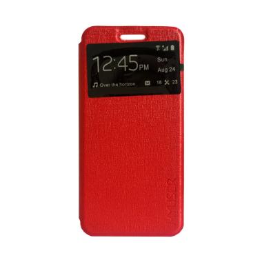 MyUser Flip Cover Casing for Android One X - Merah