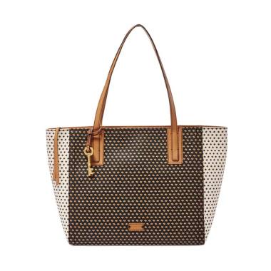 Fossil ZB 6910016 Emma Tote Bag - Black Multi Black Multi Tas Wanita