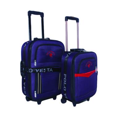 Polo Vesta Trolley Bag Set Tas Koper - Ungu [16 dan 20 Inch]
