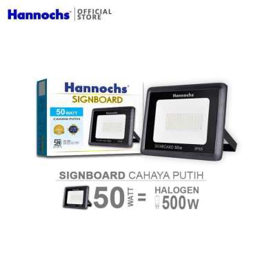 Hannochs LED Flood Light Signboard 50 watt CDL Putih Lampu Led Floodled 50w Sorot Outdoor Luar