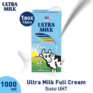 Promo Harga Ultra Milk Susu UHT Full Cream 1000 ml - Blibli