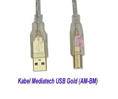 Mediatech kabel USB Gold AM-BM 1.8 M Kabel Printer 66011