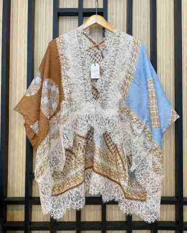 Outer lace midi-eid series Biru pastel 3d