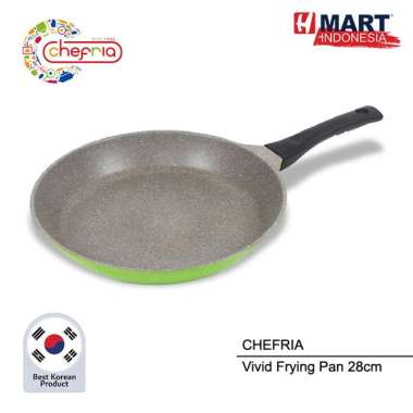 CHEFRIA Vivid Frying Pan 28cm - Panci/Wajan/Penggorengan Korea ORIGINAL 100 % Multicolor