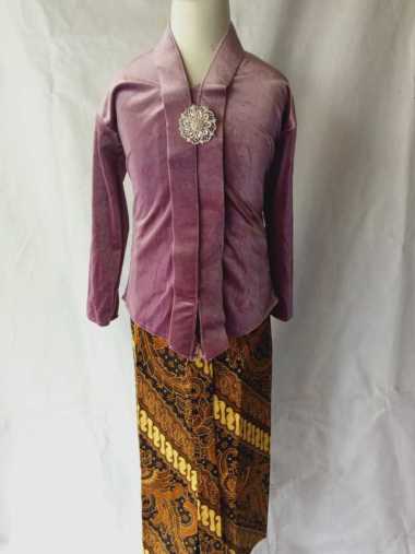 Kebaya Bludru Kartini Bayi Dan Anak Warna Lilac Cantik TK