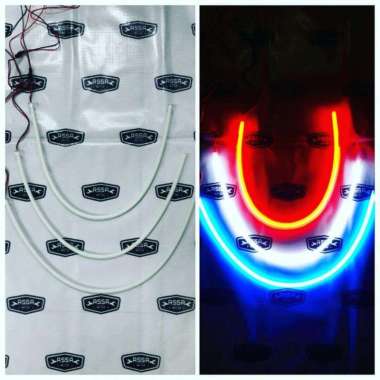 Lampu DRL Flexibel 60cm 2 Warna AES Blue Yellow