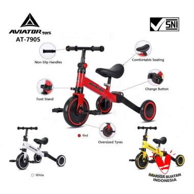 Balance Bike Aviator 7905 Sepeda Roda Tiga Anak AT7905 ( 3 in 1 )