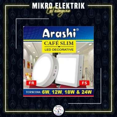 Lampu Downlight LED Panel Outbow Arashi Cafe Slim 6W Kotak
