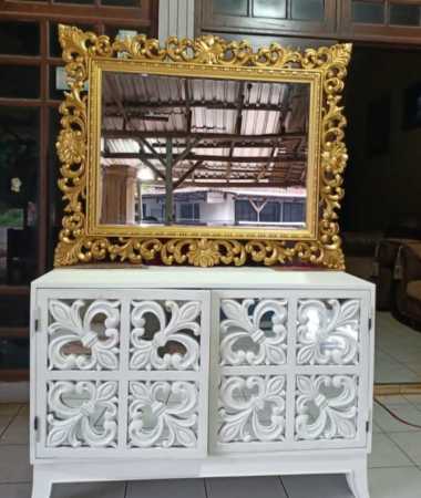 Bufet dan Cermin Hias Full Ukiran
