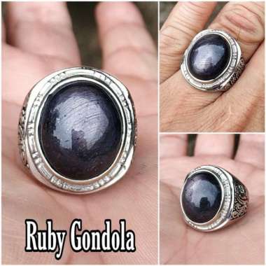 CINCIN BATU PERMATA NATURAL RUBY GONDOLA