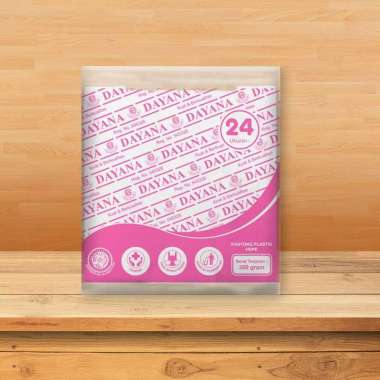Dayana HD Putih (PINK) 24 - Kantong Kresek Bening -Plastik Tas Belanja