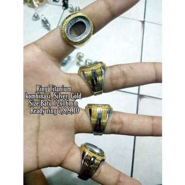 EMBAN GAGANG KOKOT RING IKAT CINCIN TITANIUM SUPER KANTORAN KOMBINASI RING 10