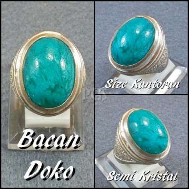 CINCIN BATU AKIK BACAN DOKO SEMI KRISTAL SUPER SIZE KANTORAN HARGA TERMURAH BEST QUALITY !!! RING 10