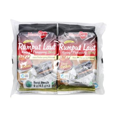 Promo Harga Mamasuka Rumput Laut Panggang Pedas per 2 bungkus 4 gr - Blibli