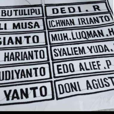Bordir Nama PDH|Nama bordir|Bordir Nama PDH satpam|Bordir nama satpam