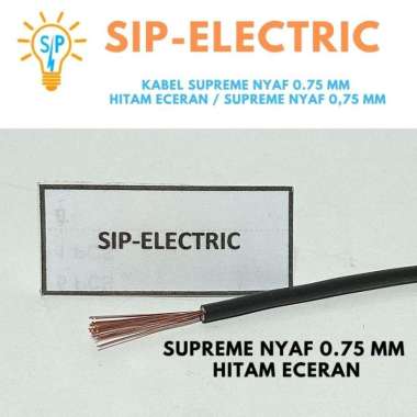 Kabel Supreme NYAF 0.75 mm Hitam Eceran / Supreme NYAF 0,75mm Hitam E