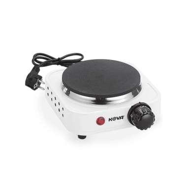 Kova Liko V02 Kompor Listrik Mini Stove Moka Pot - Putih, Hitam 14x14x6.5cm 500W