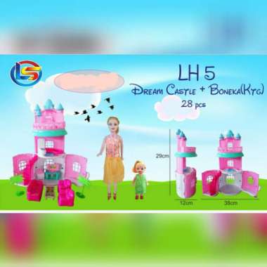 mainan boneka barbie lengkap dengan rumah
