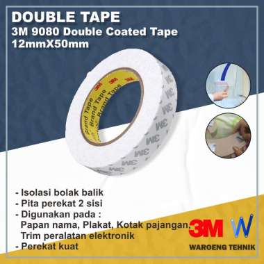 Double Tape 3M 9080 Double Coated Tape 12mmX50m