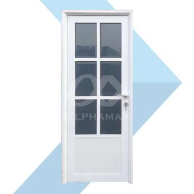 ALPHAMAX Max 7A-KKT Pintu Rumah Pintu Taman Pintu Pembatas Pintu Aluminium Full Panel Kaca Bevel 80 