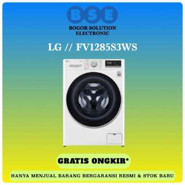 LG MESIN CUCI FRONT LOADING 8.5kg FV1285S3WS | LG 8.5 KG | FV1285S3WS