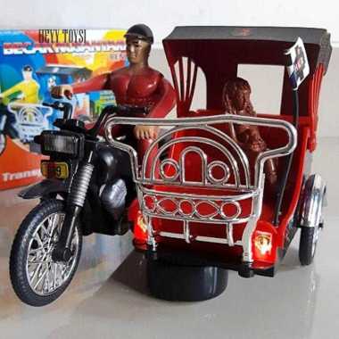 MAINAN BECAK NUSANTARA 66-689 MAINAN BECAK BENUS MAINAN MINIATUR BECAK