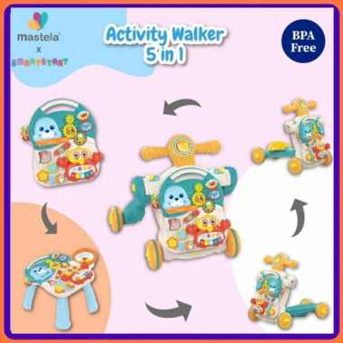 Gratis Ongkir Mastela 5 In 1 Grande Activity Baby Push Music Walker / Baby Walker