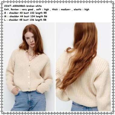AB363860 Knit Cardigan Kardigan Jaket Jacket Rajut Wanita Korea Import