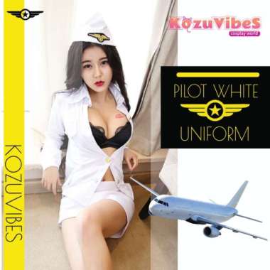 Kozuvibes Cosplay Sexy Uniform Seragam Tentara Pilot Pramugari DiVa
