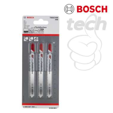 Mata Gergaji Jigsaw Blade Bosch T301CHM - 3pcs/Pack - Solid Surface