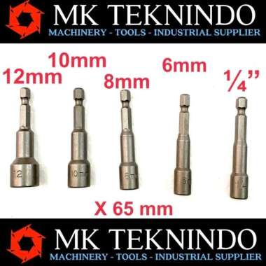 1/4â€  6 8 10 x 65mm Baut Roofing Rufing Mata Bor Holo Baja Ringan 12