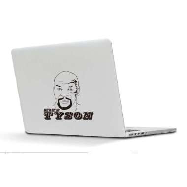 Stiker Laptop Motor Siluet Mike Tyson Pemain Tinju Boxing Legenda 90an