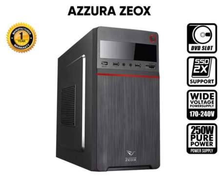 Casing PC Alcatroz Azzura ZEOX Mini ATX with PSU Magnum Pro 225 Merah