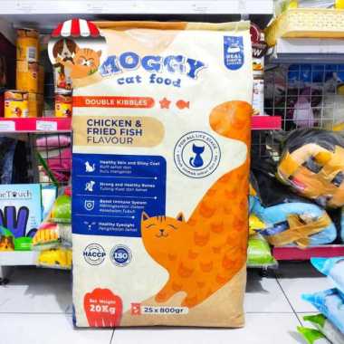 Makanan Kucing Moggy 20kg Chicken & Fried Fish Flavour Cat - GOJEK
