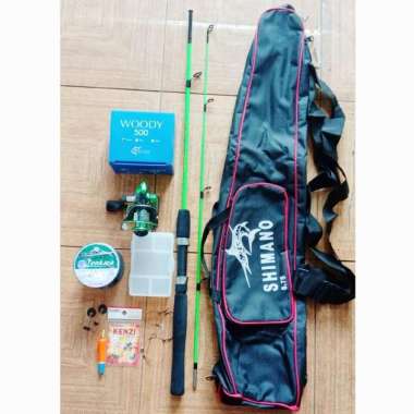 Paket Mancing Kolam Danau Sungai joran sambung2 Pancing ikan Mas Murah Joran 150cm