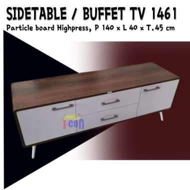 Buffet TV Expo VR 1461 Rak TV Meja TV Sidetable Meja Konsol Retro Tidak Dirakit + Ojek