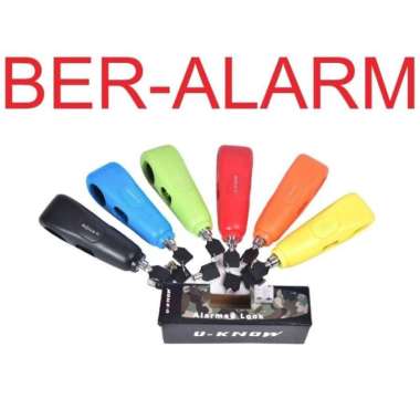 Kunci Gembok Pengaman Anti Maling Stang Motor ALARM