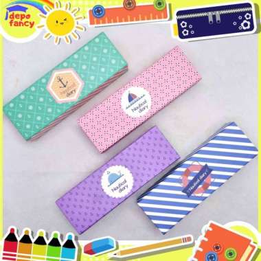 Tempat Pensil / Kotak Pensil Karton 1 Susun Warna Pastel Kka210-19 Multicolor