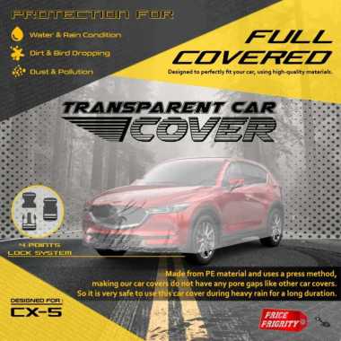 Body Cover Sarung Mobil Plastik MAZDA CX5 CX 5 Tebal Anti Air WATERPROOF