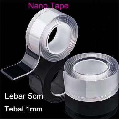 Nano Double Tape Solatip Ajaib Dobel Tip 50mm 5cm Tebal 1mm Panjang 2 Meter