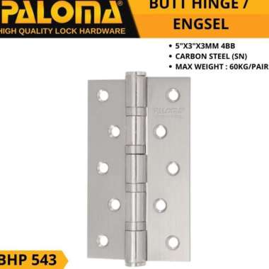 Engsel Pintu Paloma Butt Hinge Door BHP 543