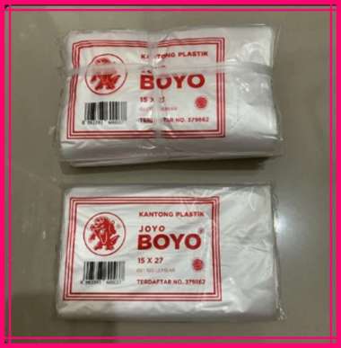 Kantong Plastik PE HD Joyo Boyo / Plastik ES 1kg / 1/2kg Tahan Panas 1kg(15x27)