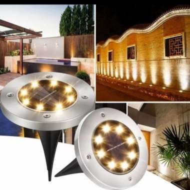 Lampu Tanam Taman Solar Tenaga surya Matahari Solar Cell Panel 20 LED 8LED Waterproof Outdoor Deckli