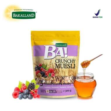 Bakalland Ba Crunchy Muesli 5 Forest Fruits Honey 300 gr