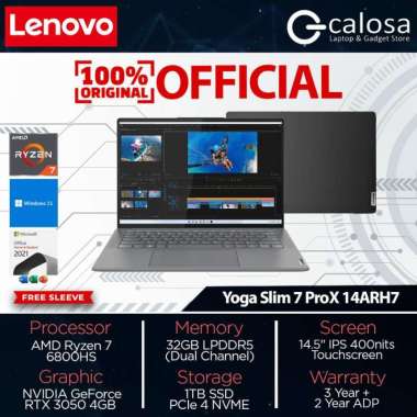 Lenovo Yoga Slim 7 ProX 14ARH7 Ryzen 7 6800HS 32GB 1TB RTX3050 Touch