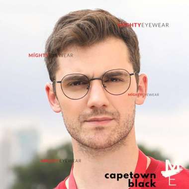 Kacamata Anti Radiasi Photocromic Bluechromic Blueray Capetown Black Frame saja