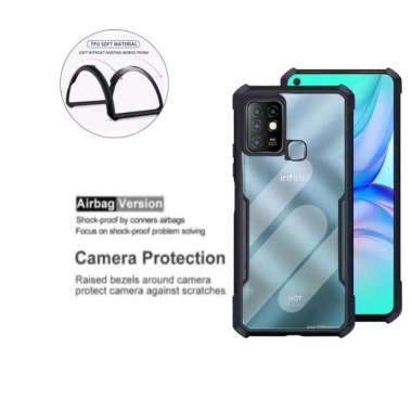Promo Case Transparan Infinix Hot 10 Softcase Clear Back Cover Slim Armor Infinix Hot 10 Hitam