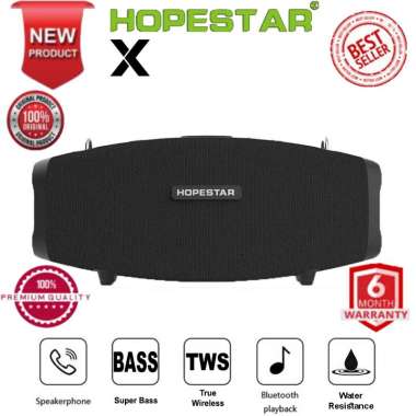 Hopestar X Premium Wireless Portable Bluetooth Speaker Super Bass Black