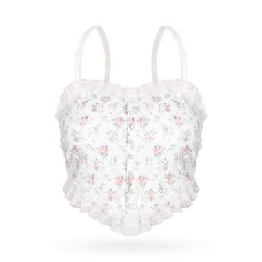 Wimiu Tank Top Clarissa Bustier Tanktop Wanita Singlet Bralette Crop Top Sport Bra 100129 Putih