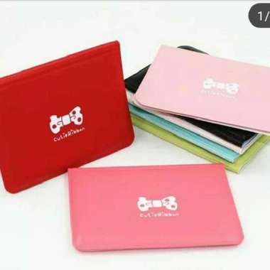 Dompet kartu nama ATM mini warna warni ribbon import Korea card holde